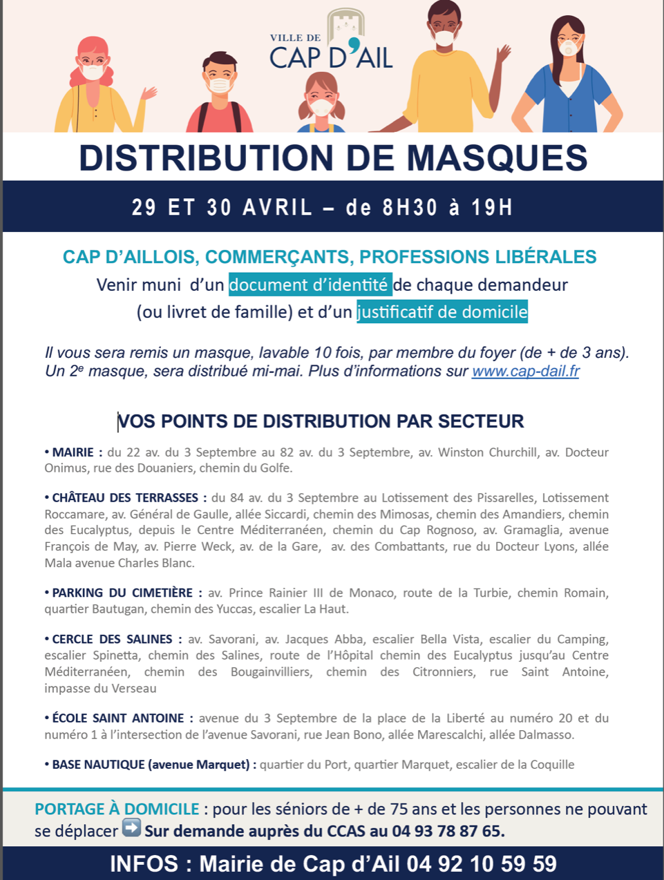 Distribution de masques
