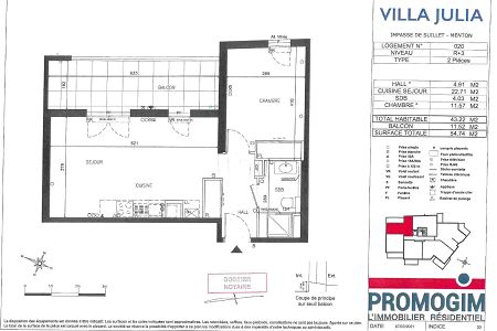 Flat - 2 rooms - 43 m² - MENTON