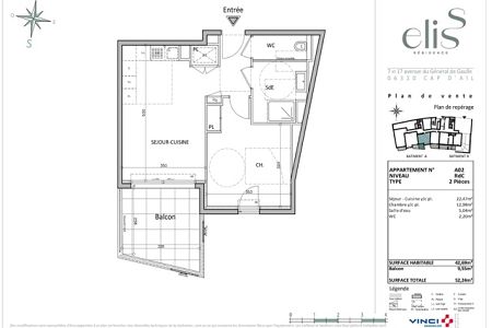 Modern apartment - 1 room - 28 m² - CAP D'AIL