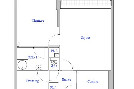 Flat - 3 rooms - 45 m² - CAP D'AIL
