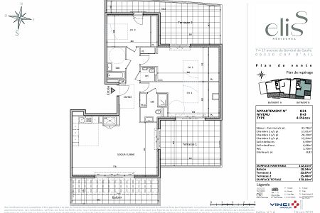 Appartement moderne - 4 pièces - 112 m² - CAP D'AIL