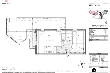 Flat - 2 rooms - 54 m² - BEAUSOLEIL