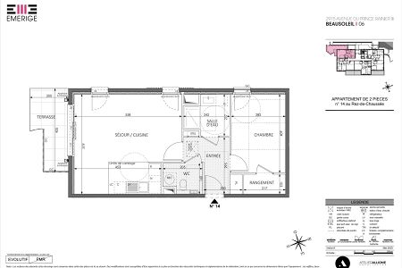 Flat - 2 rooms - 54 m² - BEAUSOLEIL