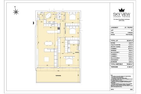 Appartement - 4 pièces - 147 m² - CAP D'AIL