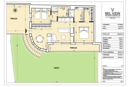 Flat - 3 rooms - 63 m² - CAP D'AIL