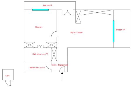 Flat - 2 rooms - 47 m² - Beaulieu-Sur-Mer