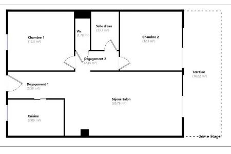 Flat - 3 rooms - 72 m² - ROQUEBRUNE CAP MARTIN